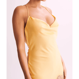Chandra Lace Detail Satin Maxi Dress - Endless - UAE Rental and Resale for Women's Fashion