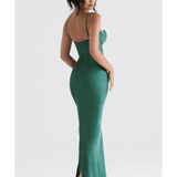Charmaine Forest Corset Maxi Dress - Endless - UAE Rental and Resale for Women's Fashion