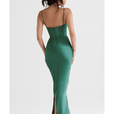 Charmaine Forest Corset Maxi Dress - Endless - UAE Rental and Resale for Women's Fashion