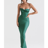 Charmaine Forest Corset Maxi Dress - Endless - UAE Rental and Resale for Women's Fashion