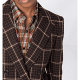 Checked Double-Breasted Blazer - Endless - UAE Rental and Resale for Women's Fashion