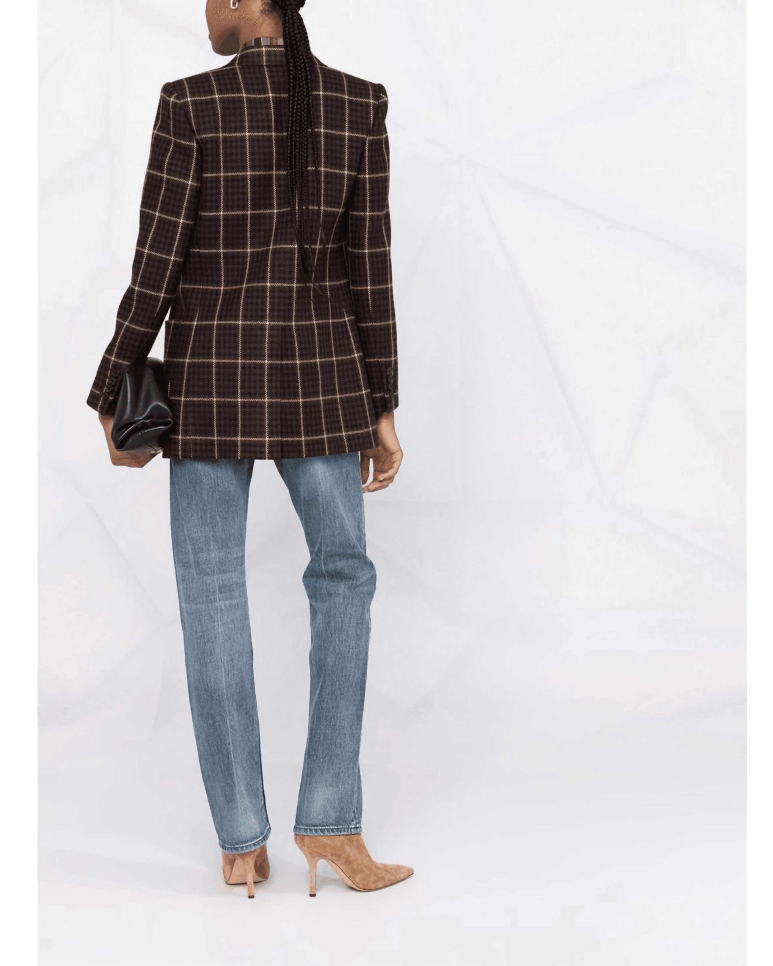 Checked Double-Breasted Blazer - Endless - UAE Rental and Resale for Women's Fashion