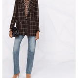 Checked Double-Breasted Blazer - Endless - UAE Rental and Resale for Women's Fashion