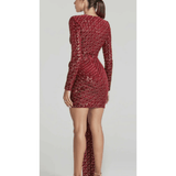 Chrissy Red Drape Dress - Endless - UAE Rental and Resale for Women's Fashion