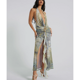 Cindy Plunge Maxi Dress - Endless - UAE Rental and Resale for Women's Fashion