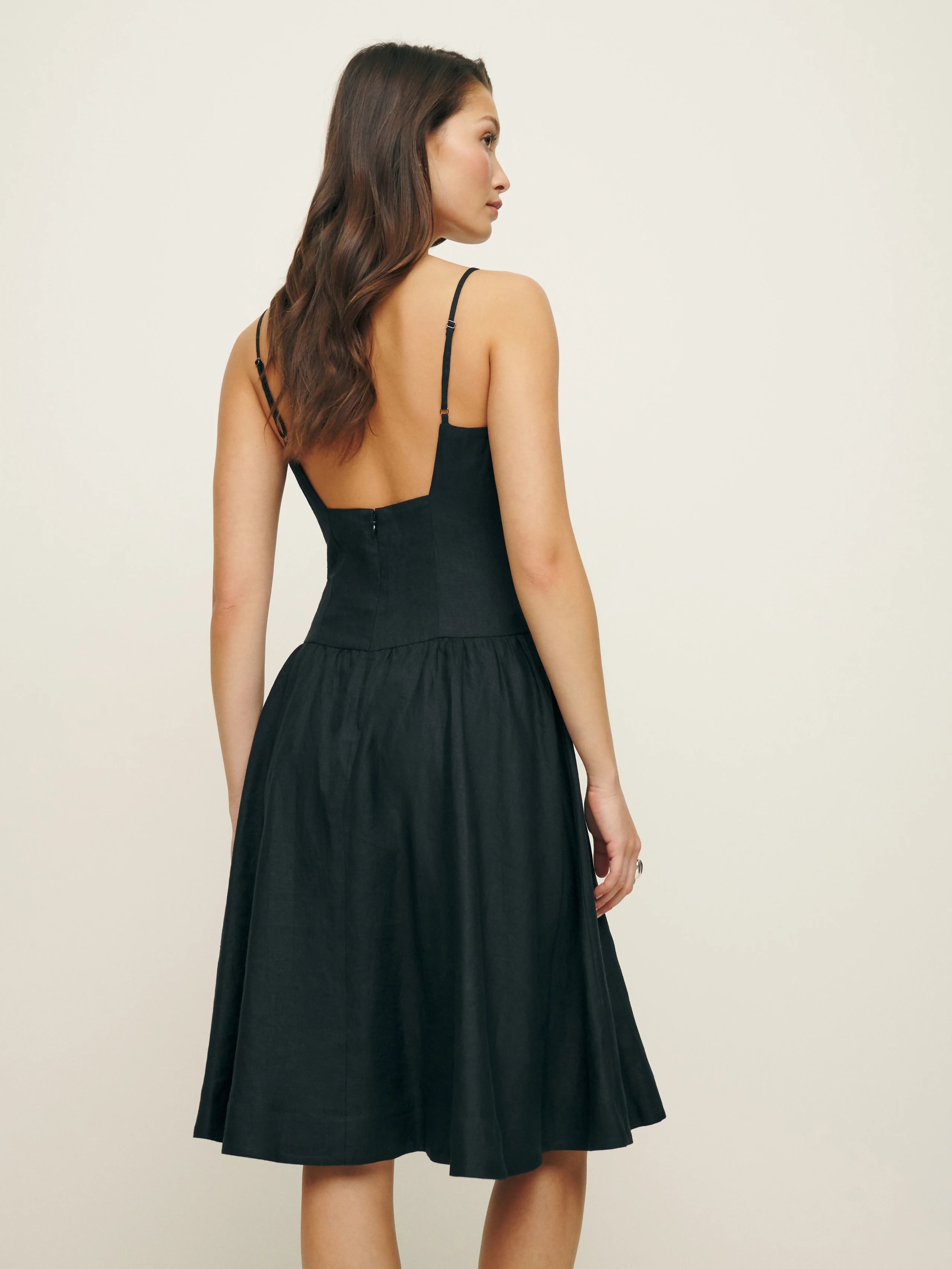 Clarabelle Linen Dress in Black - Endless - UAE Rental and Resale for Women's Fashion