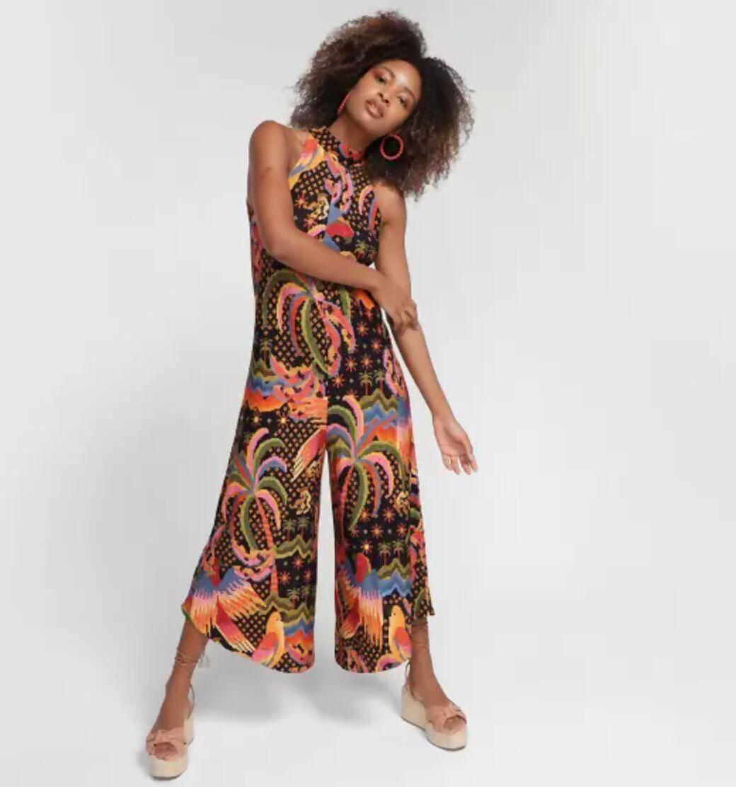 Colourful Sleeveless Jumpsuit - Endless - UAE Rental and Resale for Women's Fashion