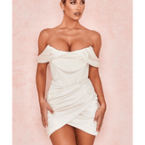 Coraline Ivory Satin Corset Dress - Endless - UAE Rental and Resale for Women's Fashion