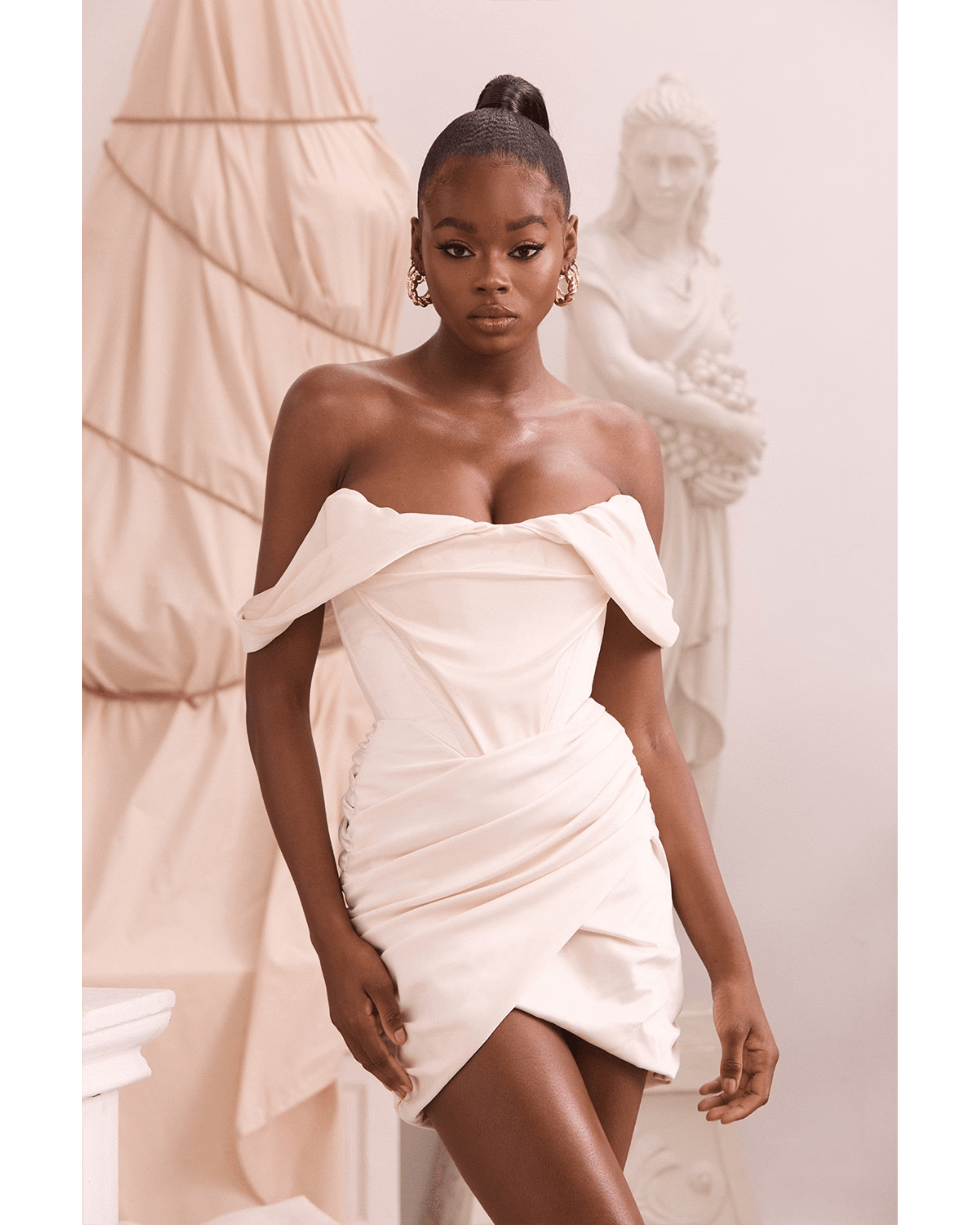 Coraline Ivory Satin Corset Dress - Endless - UAE Rental and Resale for Women's Fashion