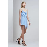 Cornflower Blue Cowl Neck Mini Playsuit - Endless - UAE Rental and Resale for Women's Fashion