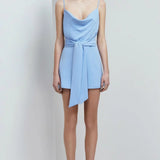 Cornflower Blue Cowl Neck Mini Playsuit - Endless - UAE Rental and Resale for Women's Fashion