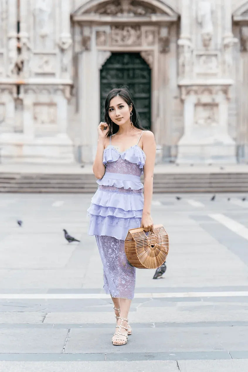 Cosmic Midi Lace Dress - Endless - UAE Rental and Resale for Women's Fashion