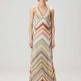 Zigzag Patterned Maxi Dress