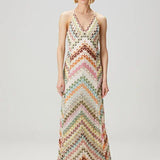 Zigzag Patterned Maxi Dress