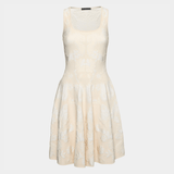 Cream Jacquard Sleeveless Dress - Endless - UAE Rental and Resale for Women's Fashion