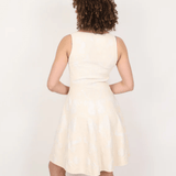 Cream Jacquard Sleeveless Dress - Endless - UAE Rental and Resale for Women's Fashion