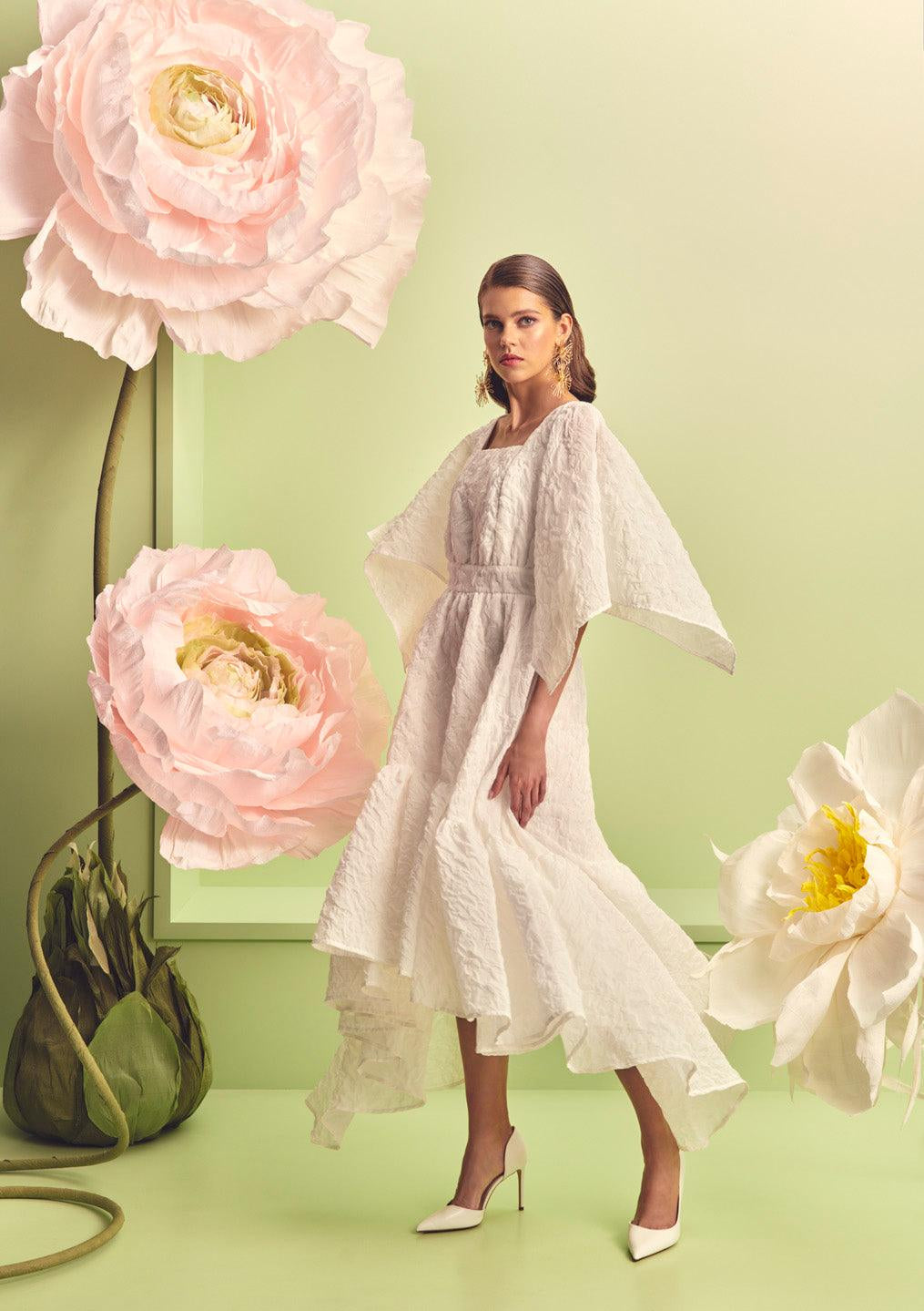 Cream Long Dress - Endless - UAE Rental and Resale for Women's Fashion