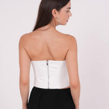 Crepe Black & White Corset - Endless - UAE Rental and Resale for Women's Fashion