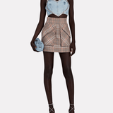 Crystal-Embellished Denim Crop Top - Endless - UAE Rental and Resale for Women's Fashion