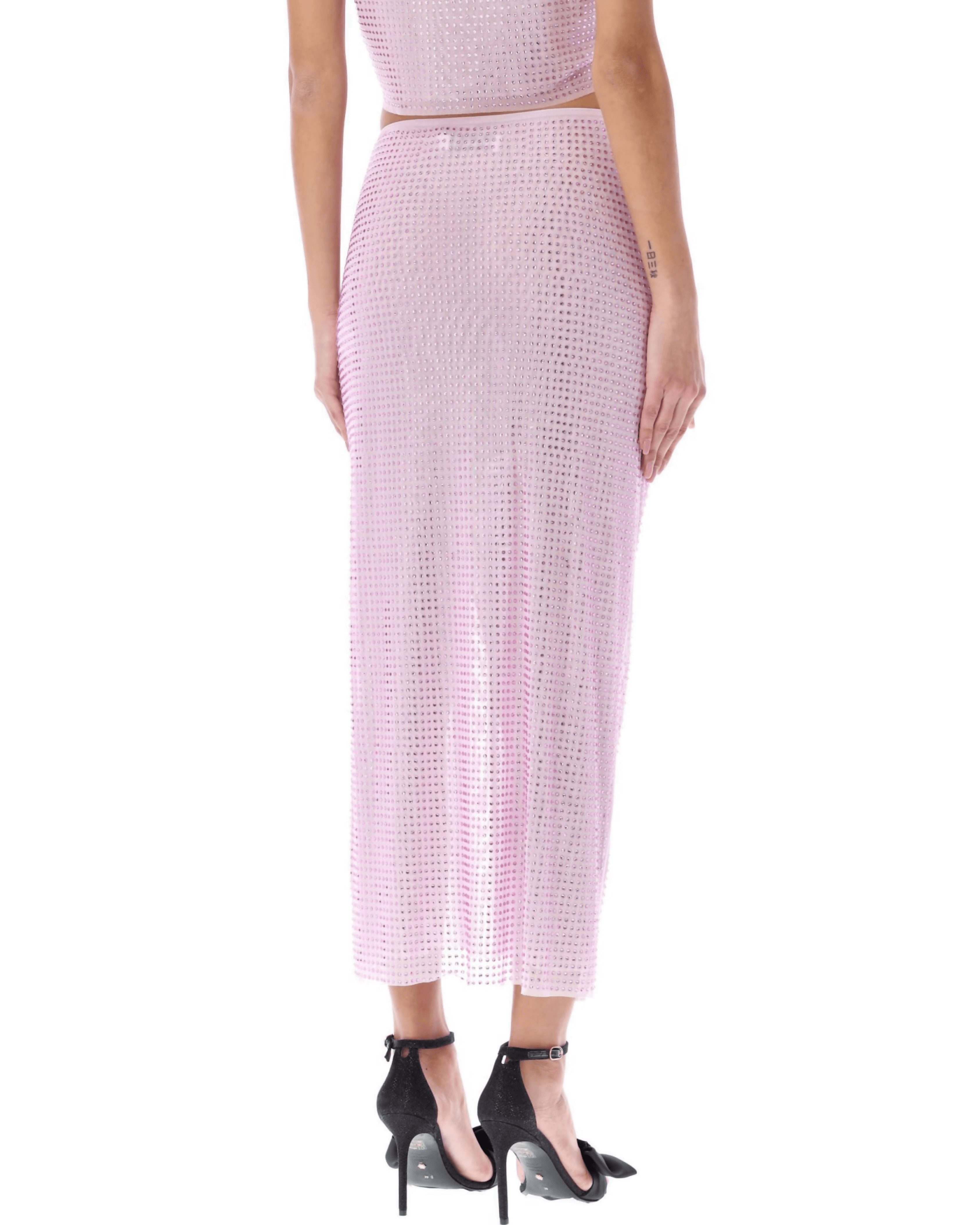 Crystal-Embellished Mesh Midi Skirt - Endless - UAE Rental and Resale for Women's Fashion