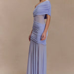 Dallas One Shoulder Mesh Maxi Dress - Endless - UAE Rental and Resale for Women's Fashion