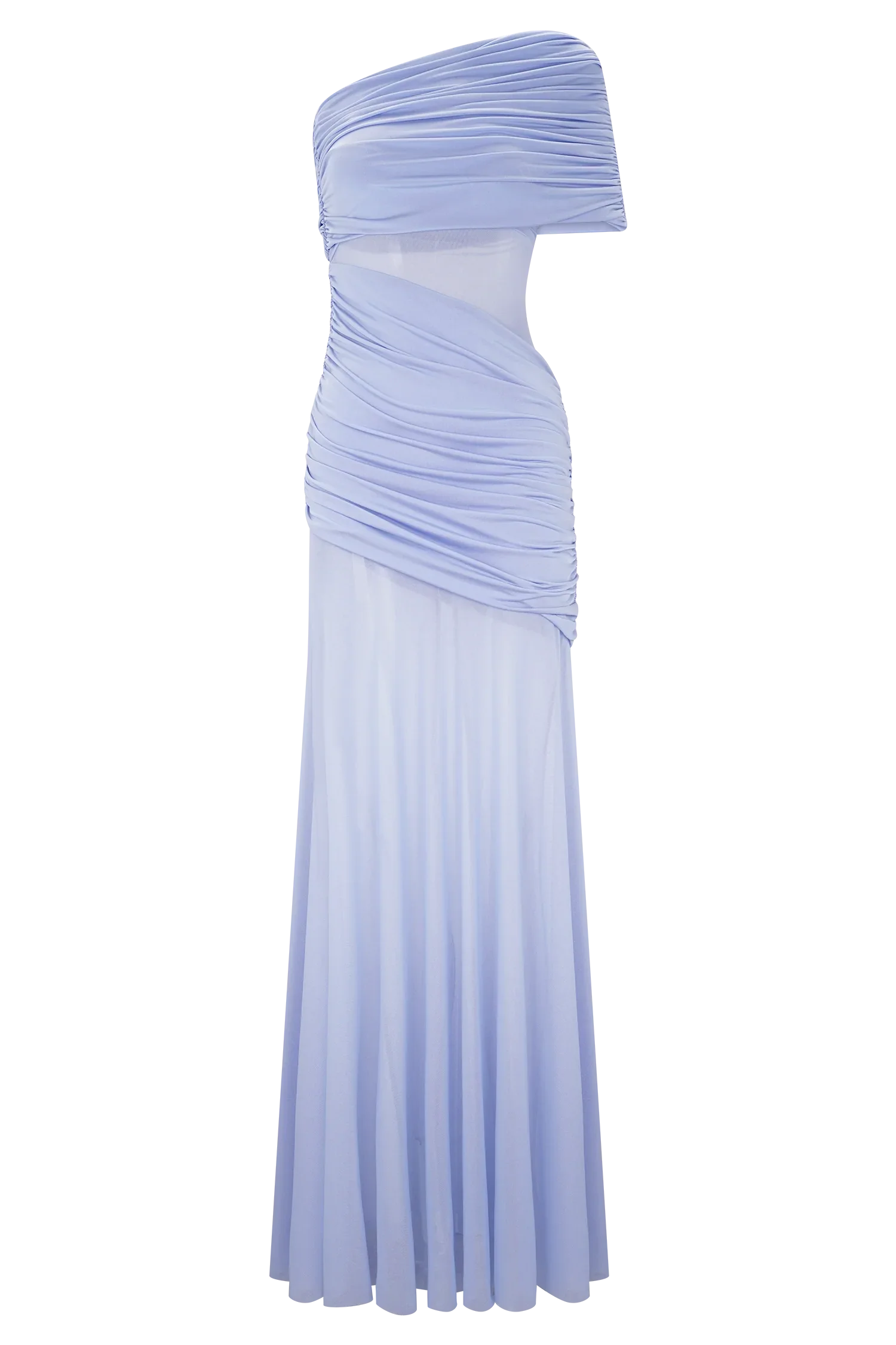 Dallas One Shoulder Mesh Maxi Dress - Endless - UAE Rental and Resale for Women's Fashion