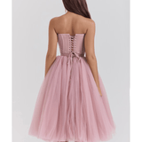 Darling French Rose Tulle Midi Dress - Endless - UAE Rental and Resale for Women's Fashion