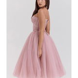 Darling French Rose Tulle Midi Dress - Endless - UAE Rental and Resale for Women's Fashion