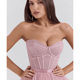 Darling French Rose Tulle Midi Dress - Endless - UAE Rental and Resale for Women's Fashion