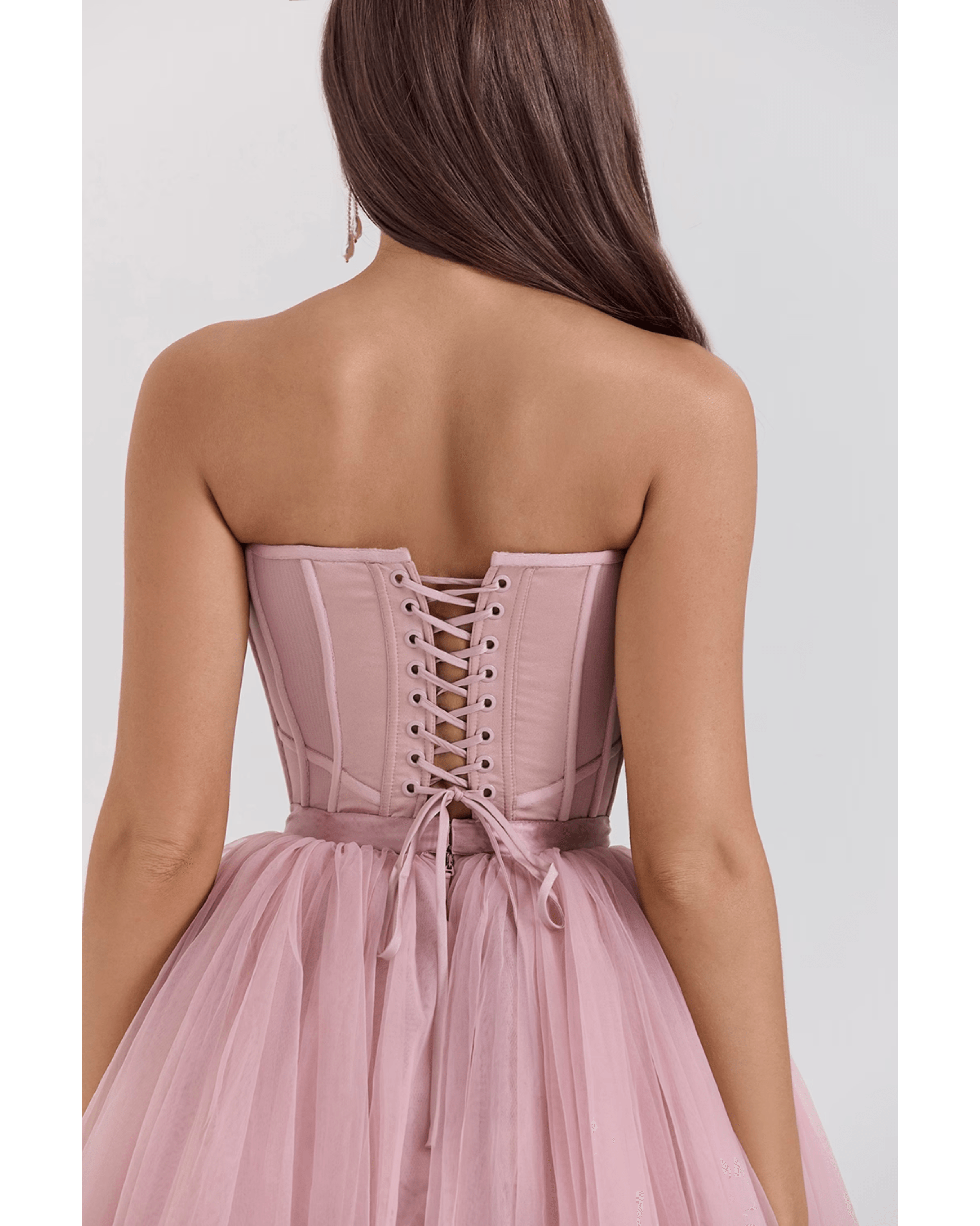 Darling French Rose Tulle Midi Dress - Endless - UAE Rental and Resale for Women's Fashion