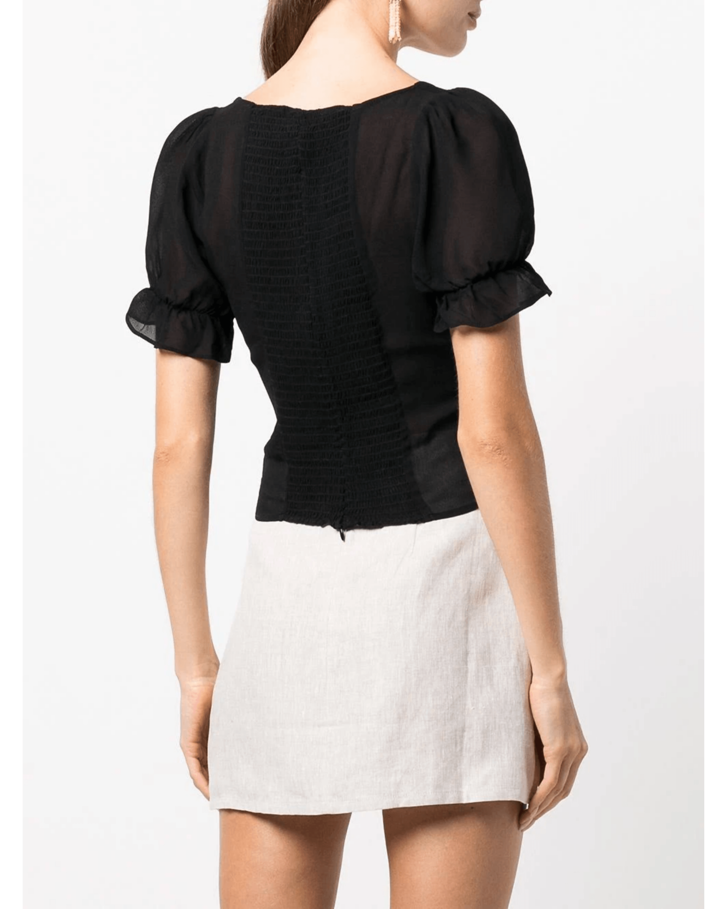 Delevan Puff-sleeve Top - Endless - UAE Rental and Resale for Women's Fashion