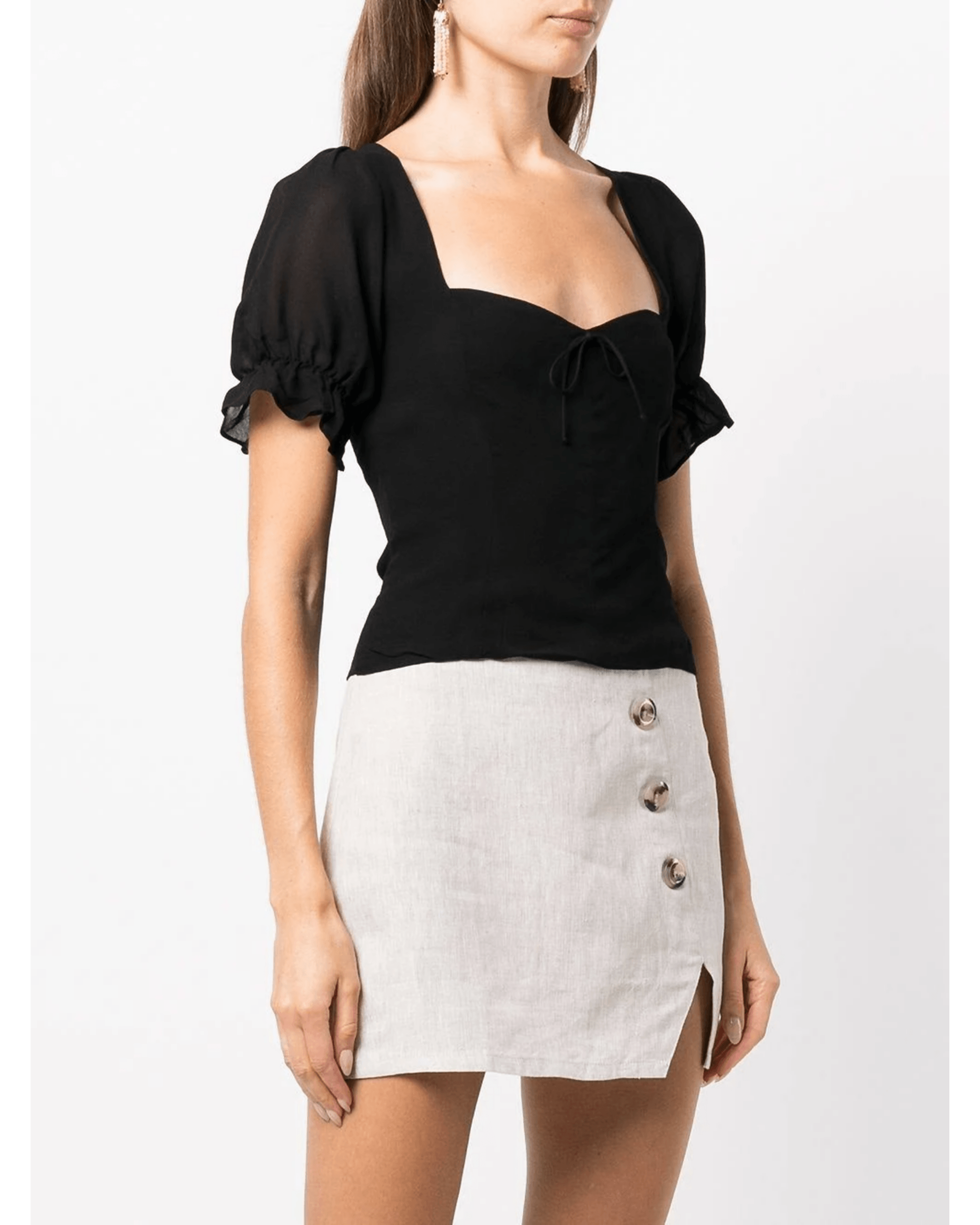 Delevan Puff-sleeve Top - Endless - UAE Rental and Resale for Women's Fashion