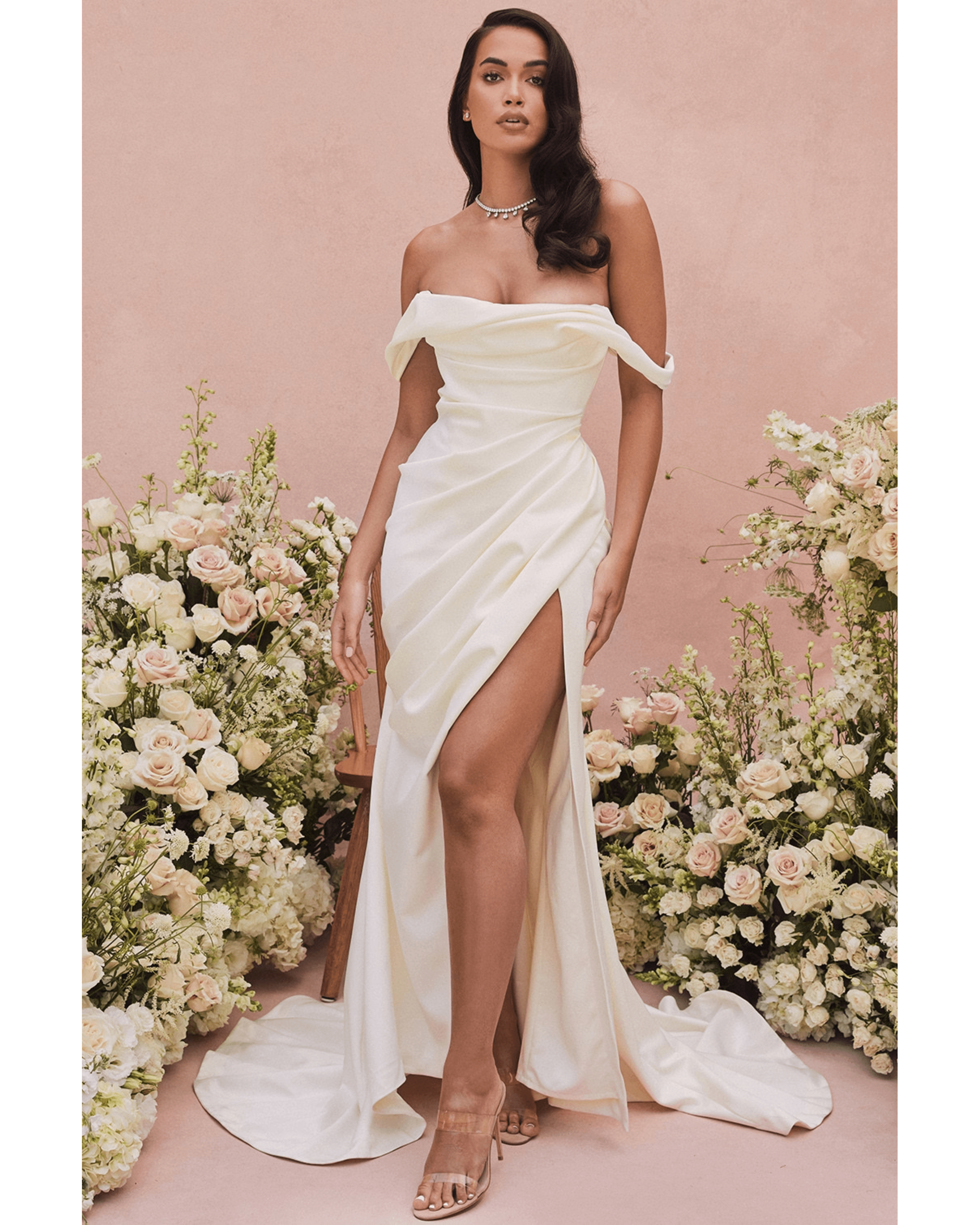 Delphine Ivory Draped Corset Bridal Gown - Endless - UAE Rental and Resale for Women's Fashion