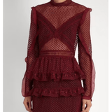 Dot Mesh Tiered Mini Dress - Endless - UAE Rental and Resale for Women's Fashion