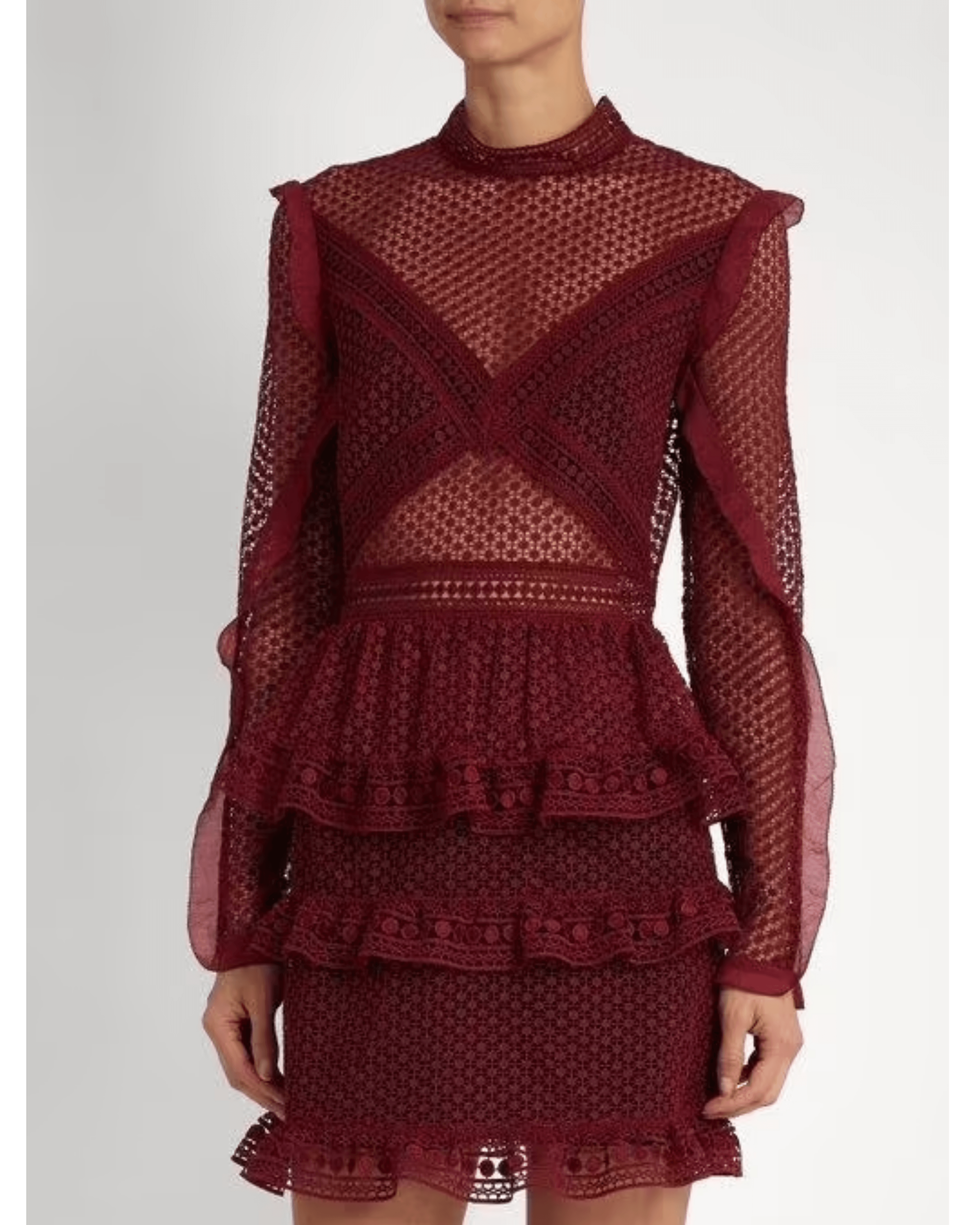 Dot Mesh Tiered Mini Dress - Endless - UAE Rental and Resale for Women's Fashion