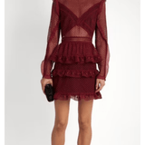 Dot Mesh Tiered Mini Dress - Endless - UAE Rental and Resale for Women's Fashion