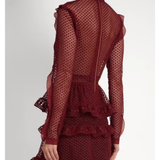 Dot Mesh Tiered Mini Dress - Endless - UAE Rental and Resale for Women's Fashion