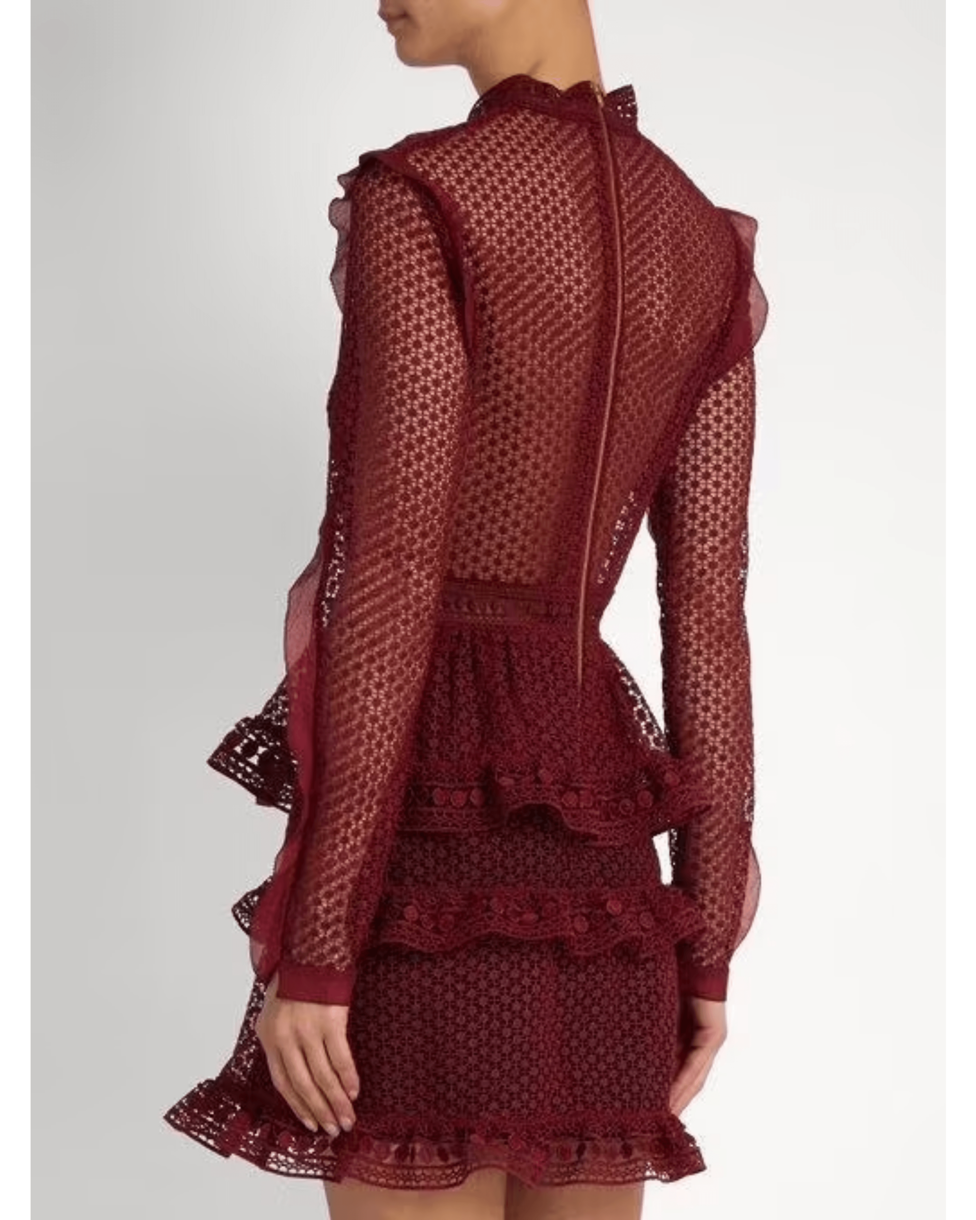 Dot Mesh Tiered Mini Dress - Endless - UAE Rental and Resale for Women's Fashion