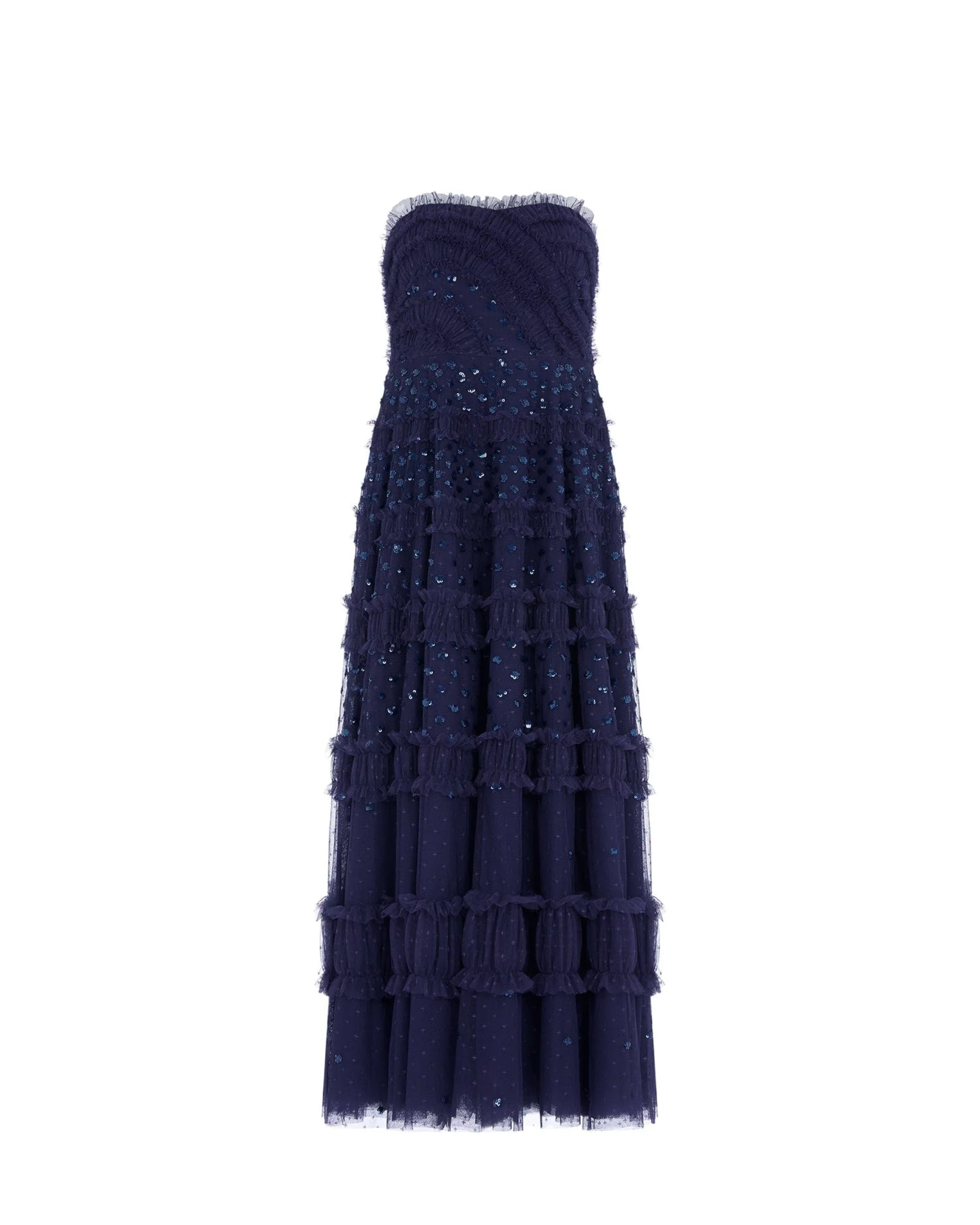 Dot Shimmer Tiered Gown - Endless - UAE Rental and Resale for Women's Fashion