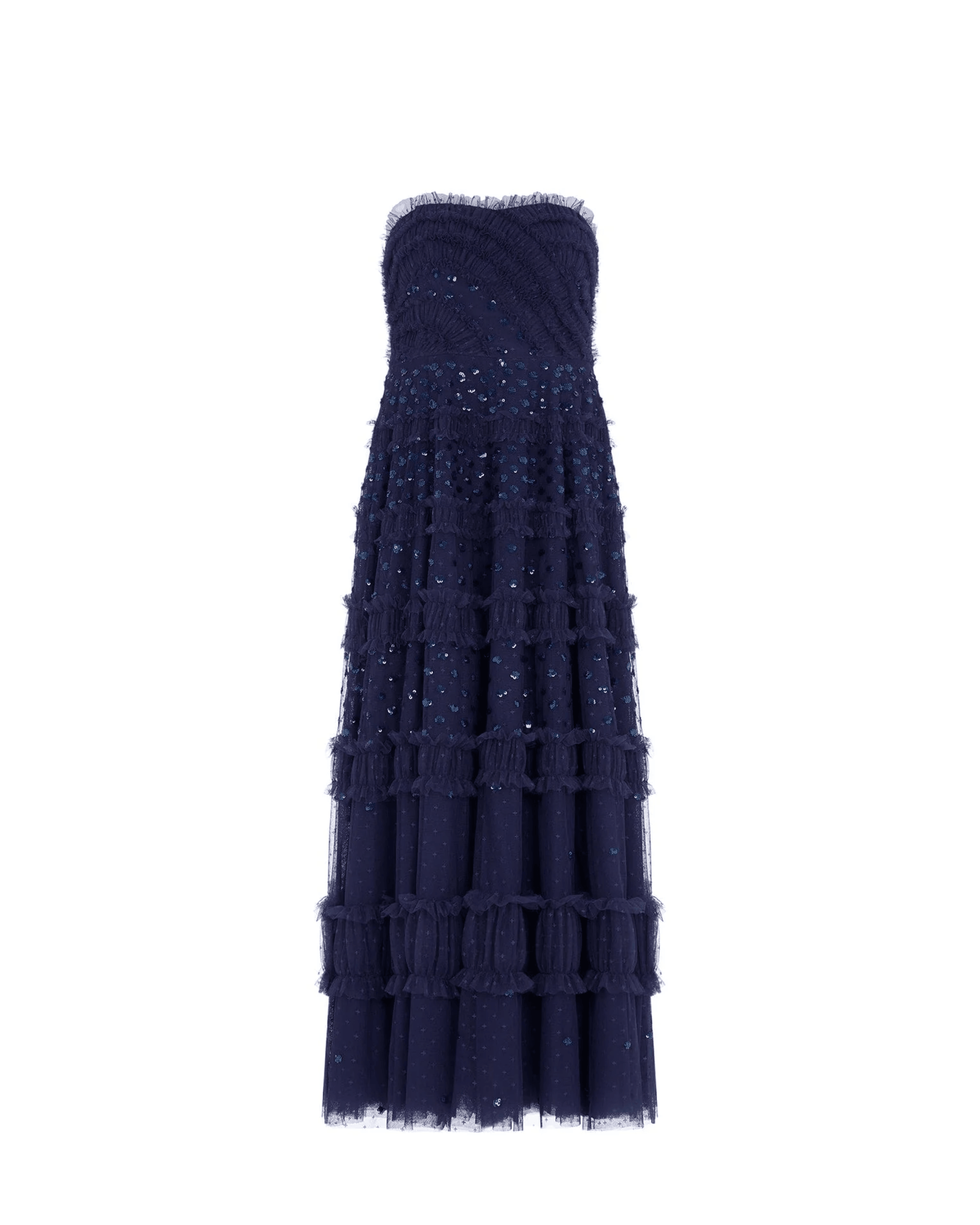 Dot Shimmer Tiered Gown - Endless - UAE Rental and Resale for Women's Fashion