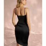 Draped Neck Asymmetric Corset Midi Dress - Endless - UAE Rental and Resale for Women's Fashion