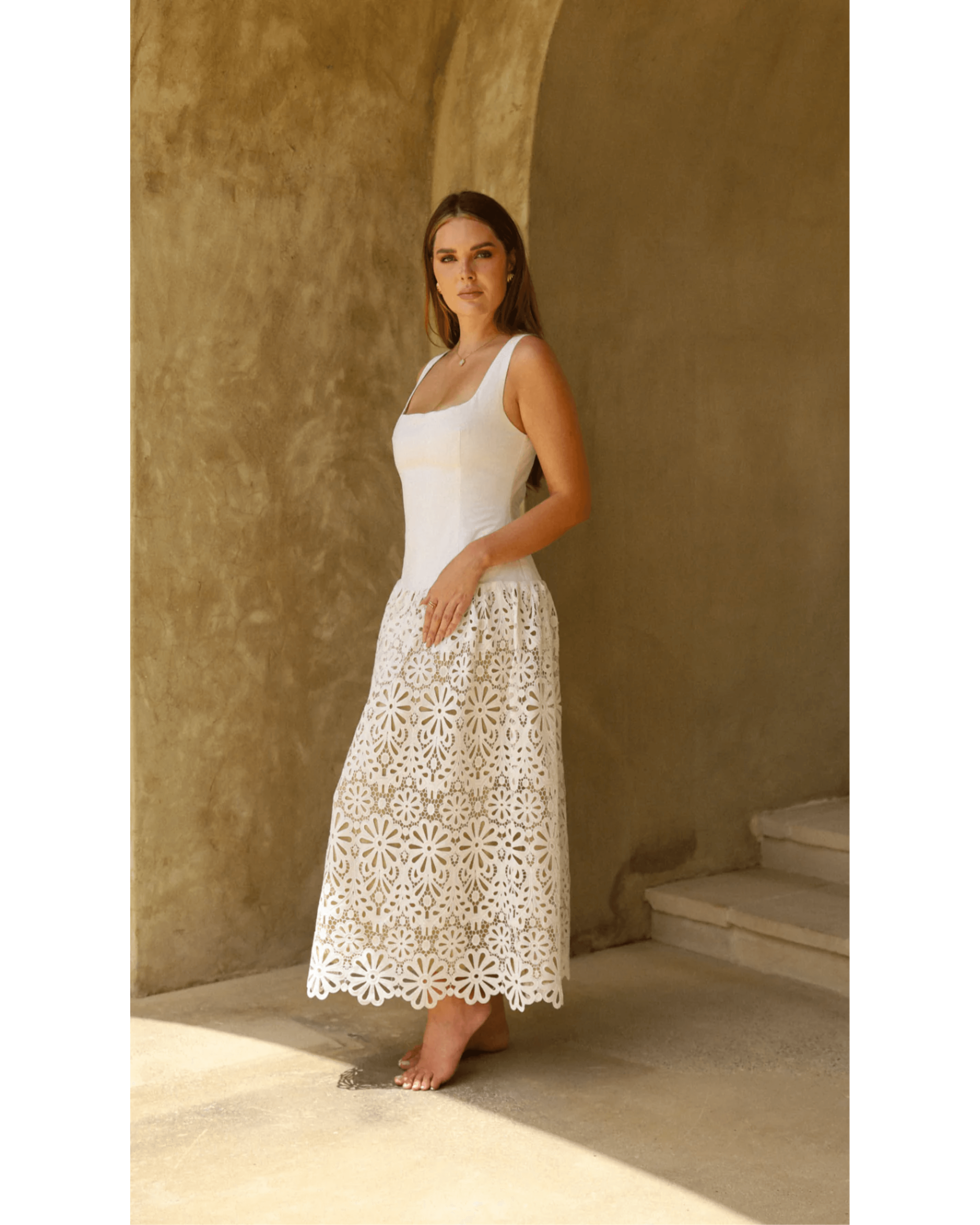 Drop Waist Midi Dress - Endless - UAE Rental and Resale for Women's Fashion