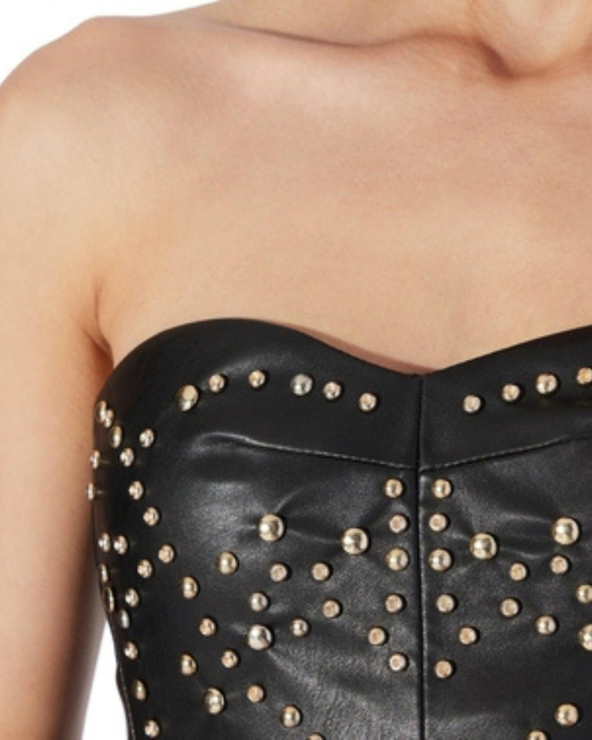 Eco Leather Studded Dress - Endless - UAE Rental and Resale for Women's Fashion
