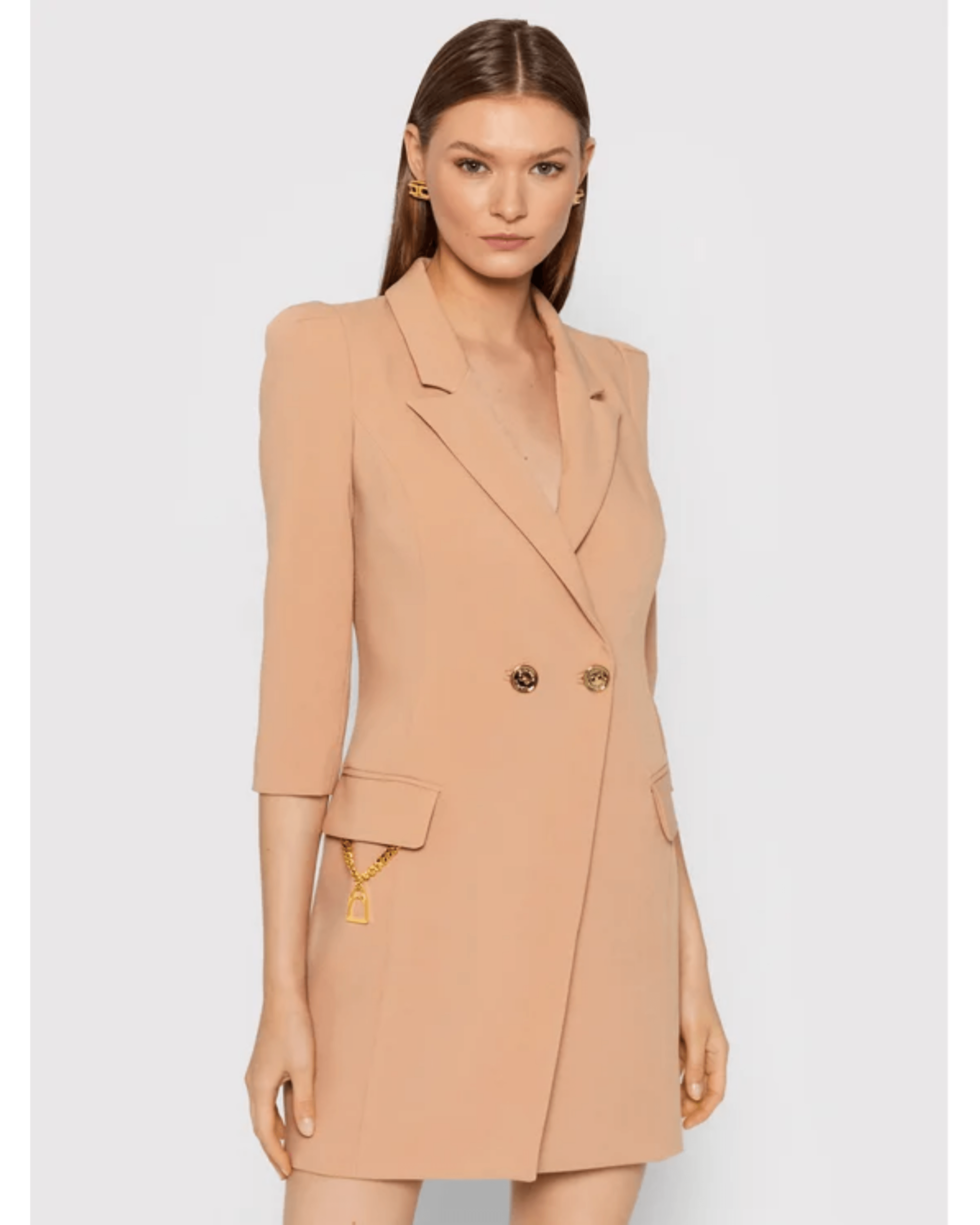 EF Beige Blazer Dress in Crêpe - Endless - UAE Rental and Resale for Women's Fashion