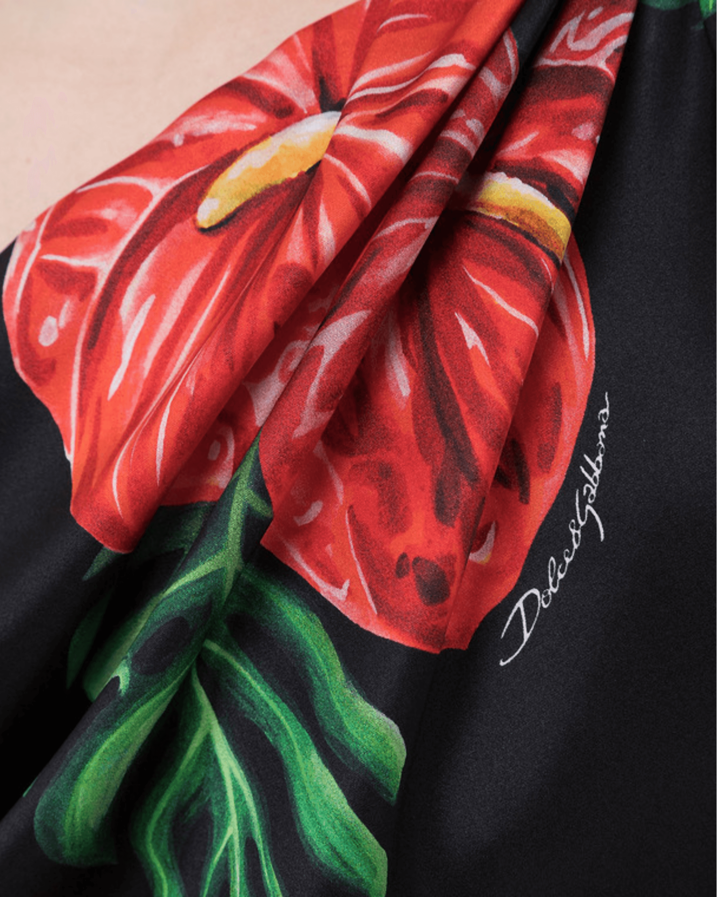 Elegant Floral Silk Draped Dress - Endless - UAE Rental and Resale for Women's Fashion