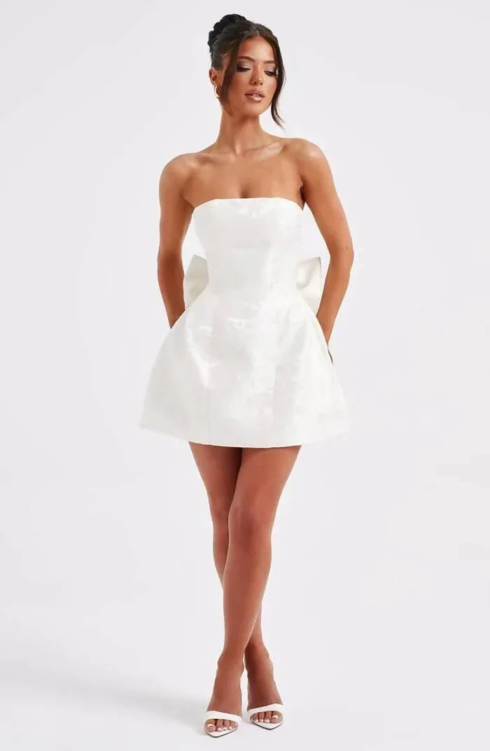 Elenora Mini Dress in Ivory - Endless - UAE Rental and Resale for Women's Fashion