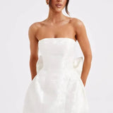 Elenora Mini Dress in Ivory - Endless - UAE Rental and Resale for Women's Fashion