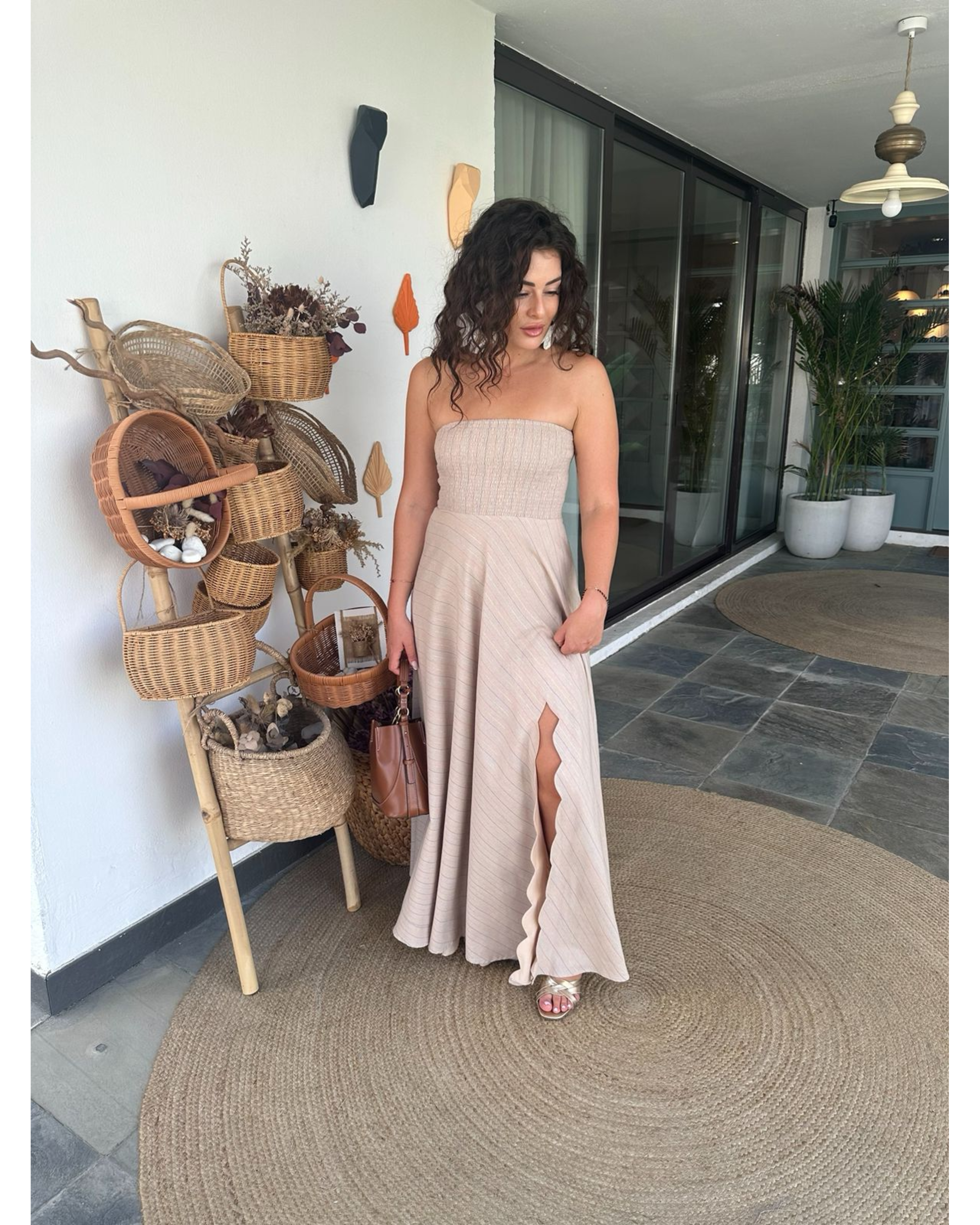 Elie Stripped Scallop Dress - Endless - UAE Rental and Resale for Women's Fashion