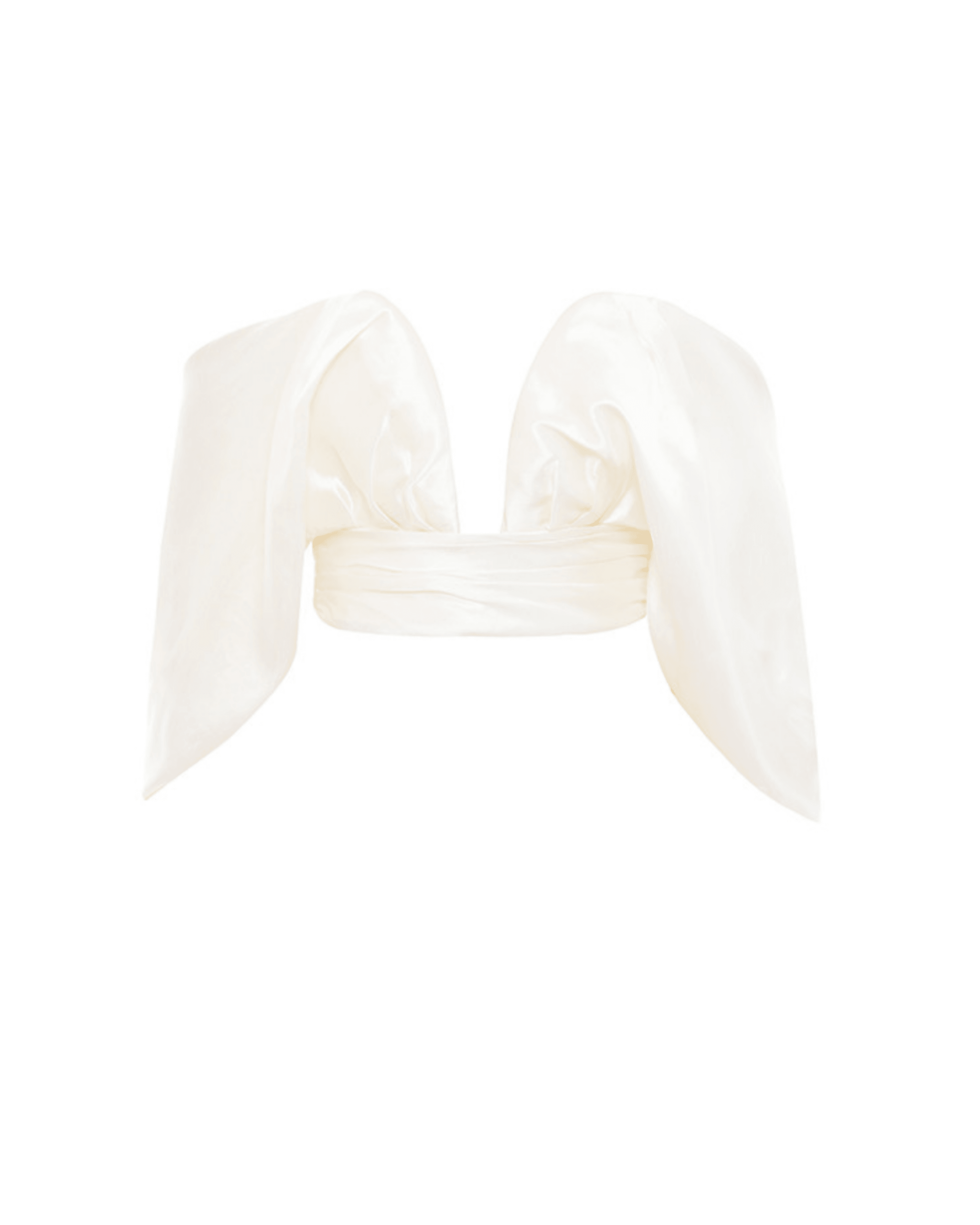 Elisetta Ivory Satin Plunge Off Shoulder Bustier - Endless - UAE Rental and Resale for Women's Fashion