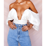 Elisetta Ivory Satin Plunge Off Shoulder Bustier - Endless - UAE Rental and Resale for Women's Fashion